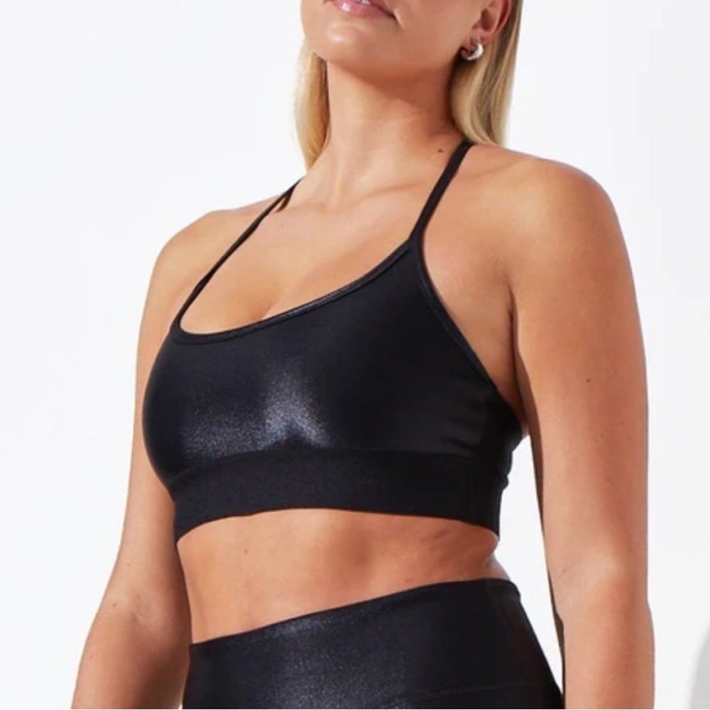 Noli LIquid Studio Bra in Black Glass Wireless Racerback Black Bra